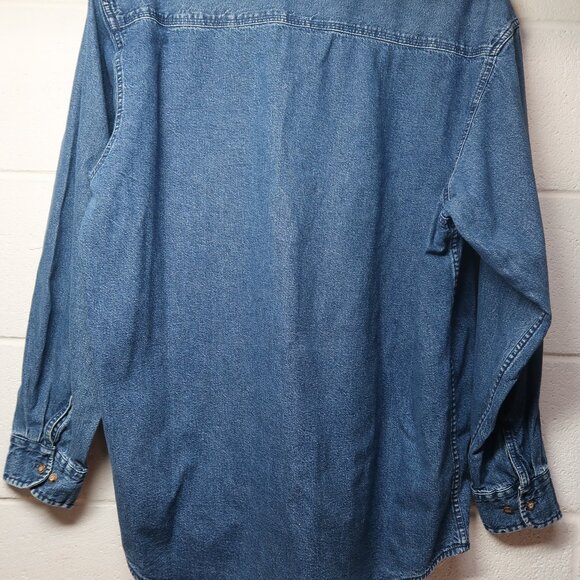 Men's Woolrich Denim Shirt Jacket Size Large - Picture 10 of 10